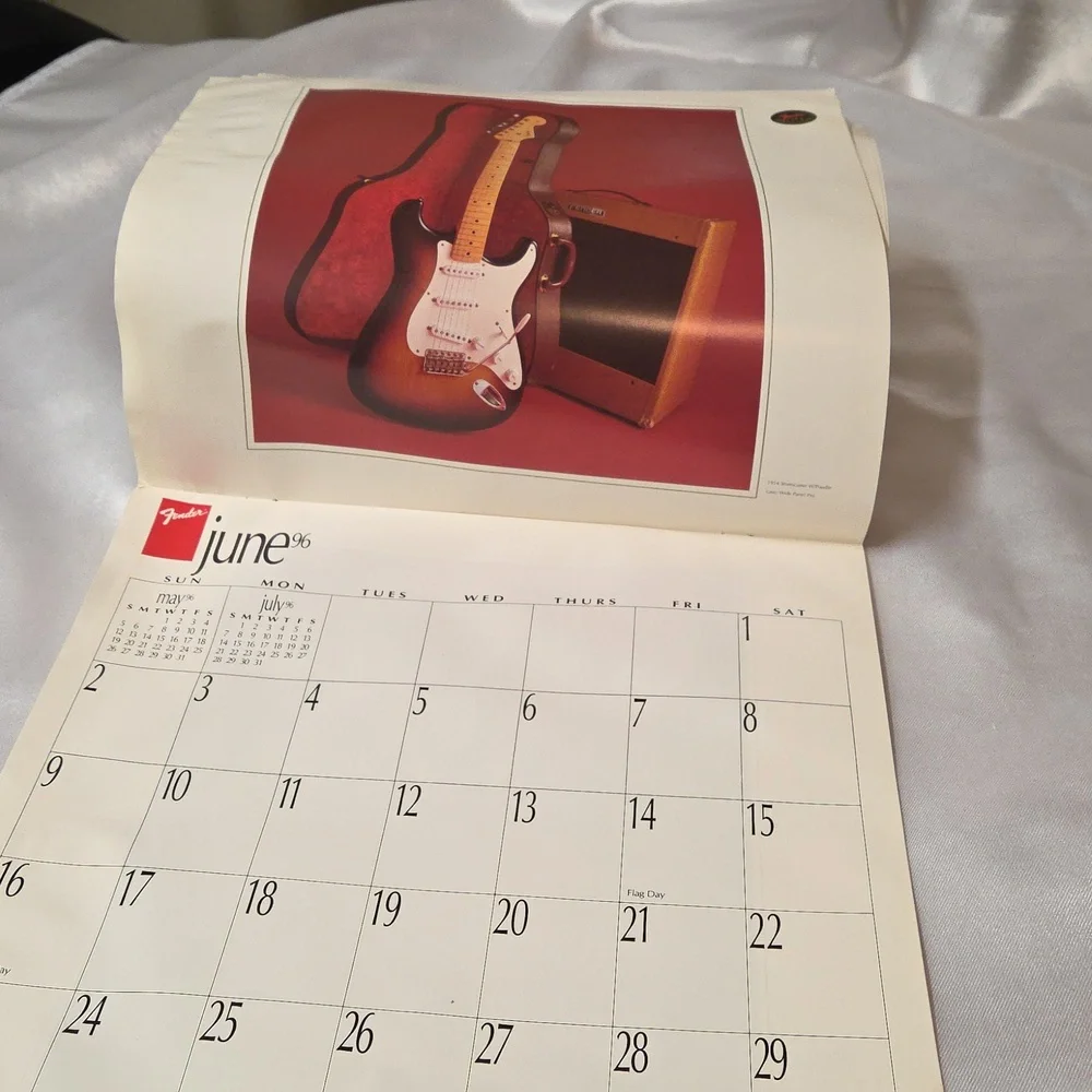 Fender Guitar 50th Anniversary Calendar Music Guitars Vintage Office